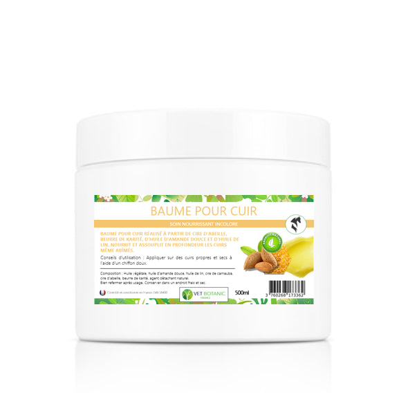 BAUME POUR CUIR NOURRISSANT – Enrichi en cire d’abeille