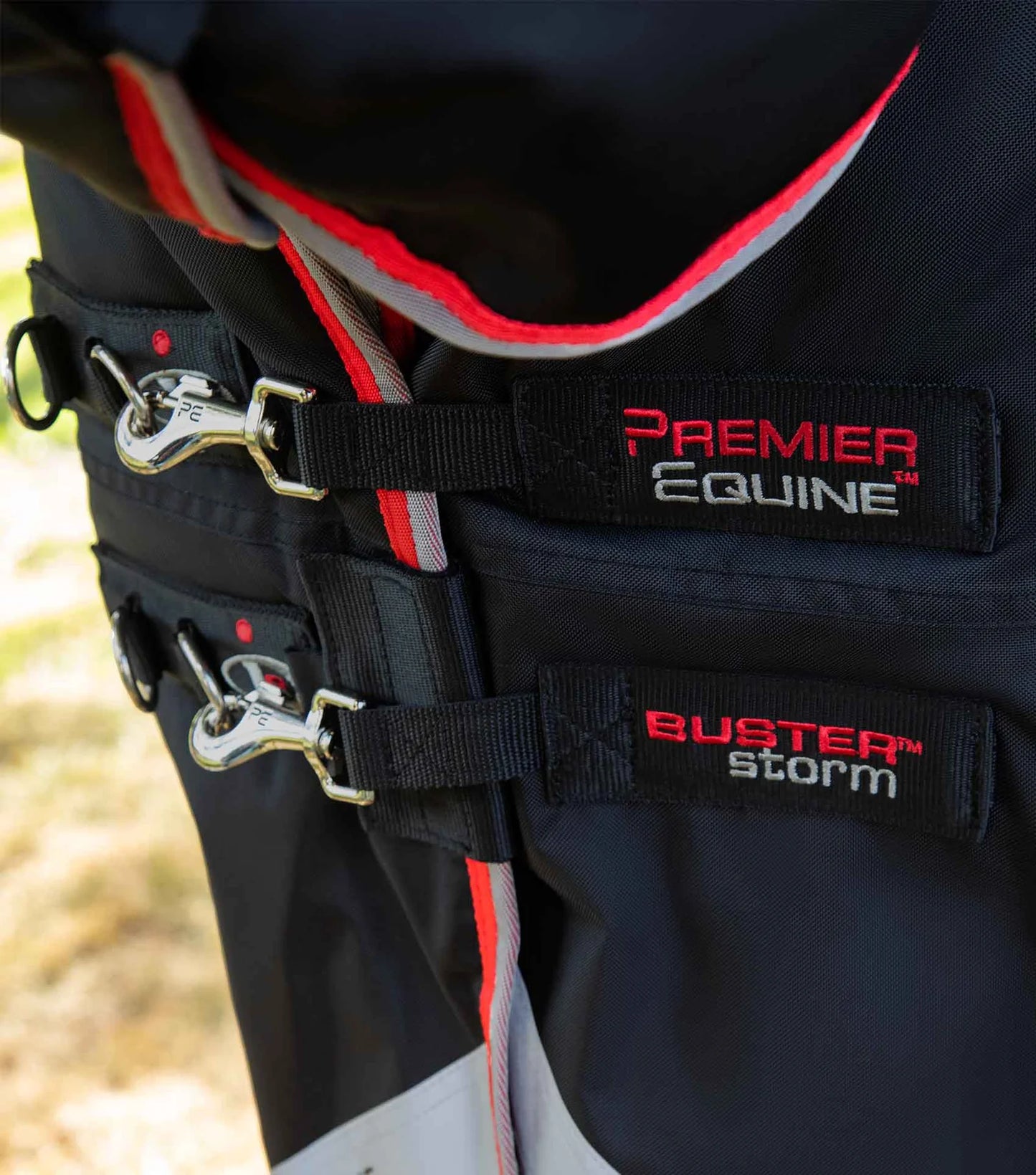 Couverture d'extérieur PREMIER EQUINE "BUSTER 840D" Storm 400g Combo avec couvre-cou ajusté intégré