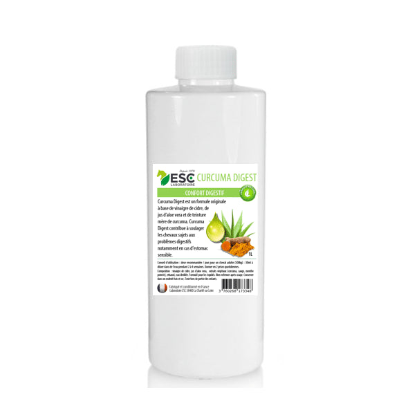 CURCUMA DIGEST ESC – Jus d’aloe + curcuma – Confort digestif du cheval