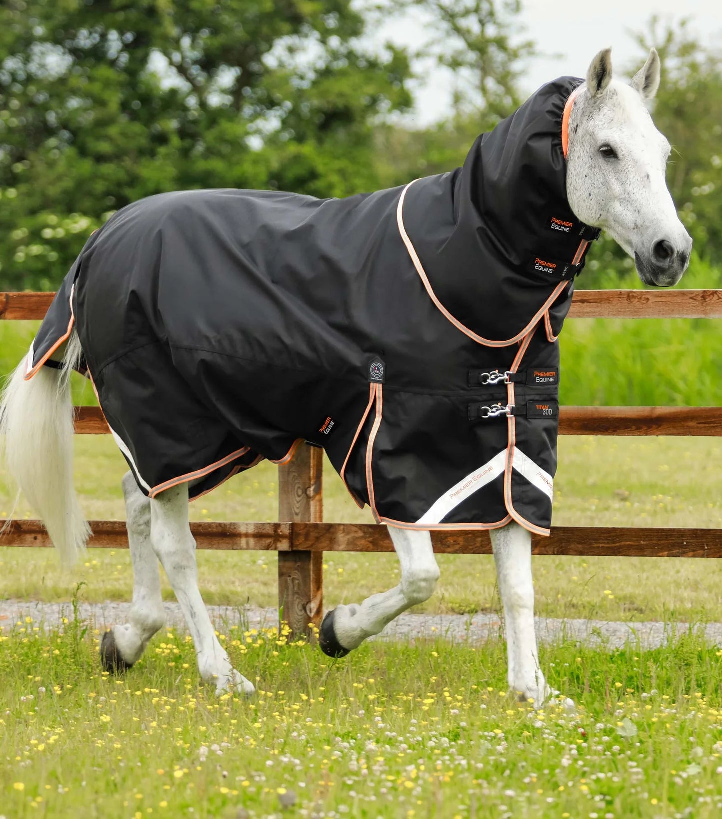 Couverture d'extérieur PREMIER EQUINE "TITAN 1680D" 300g avec couvre-cou ajusté amovible
