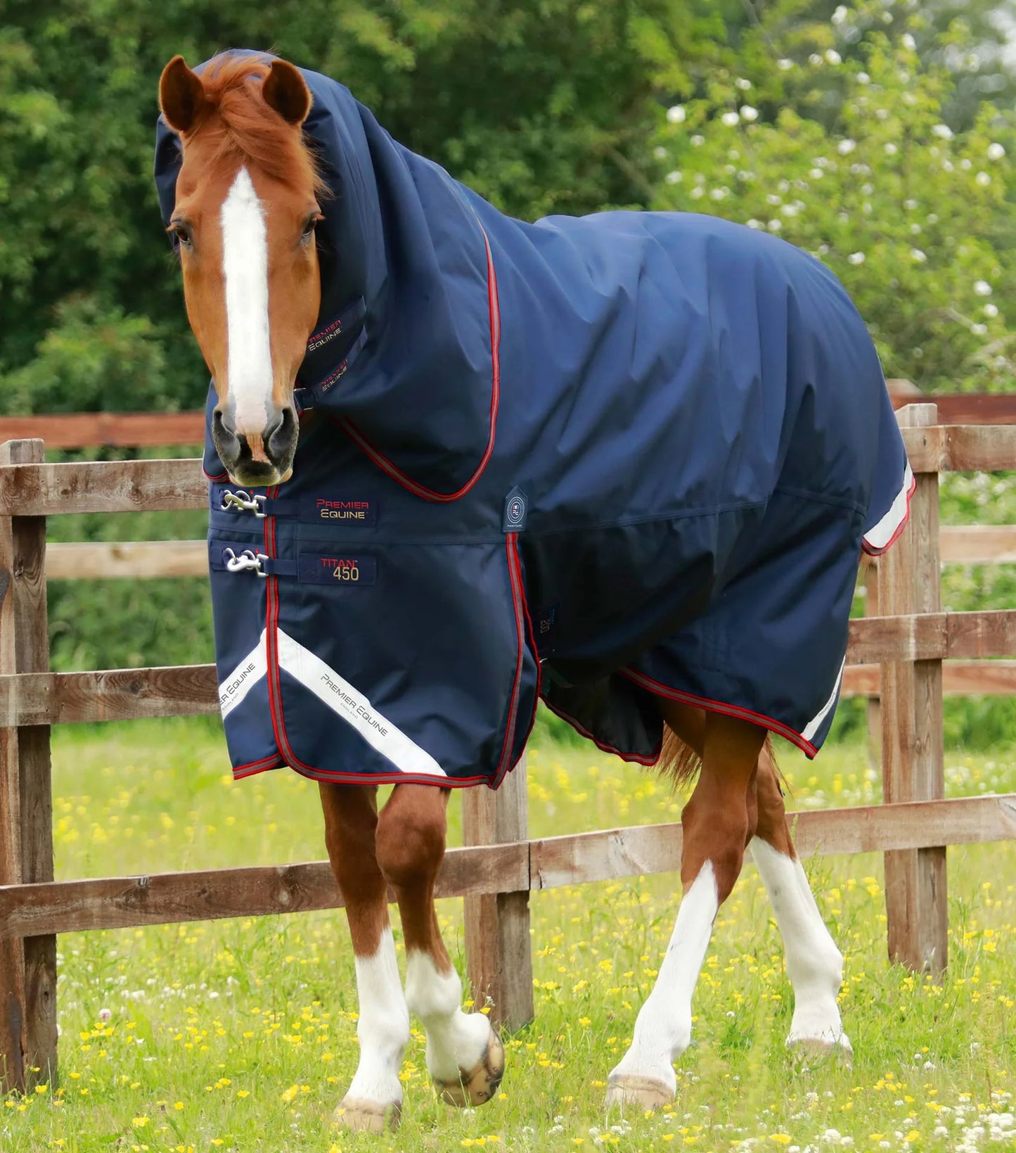 Couverture d'extérieur PREMIER EQUINE "TITAN 1680D" 450g avec couvre-cou ajusté amovible