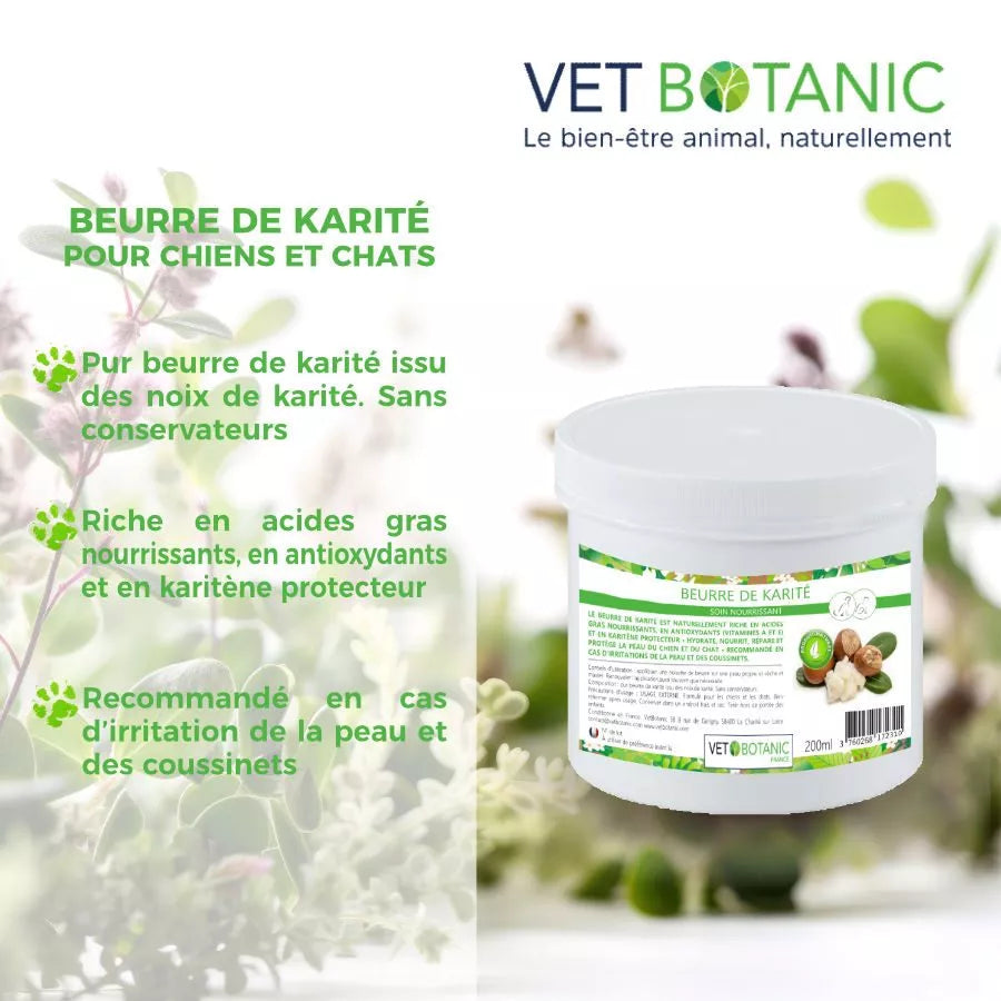 BEURRE DE KARITE – Soin nourrissant pour le chien et le chat