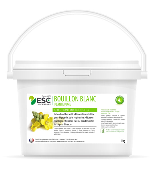 BOUILLON BLANC ESC – Irritation et encombrement des bronches cheval – Plante pure