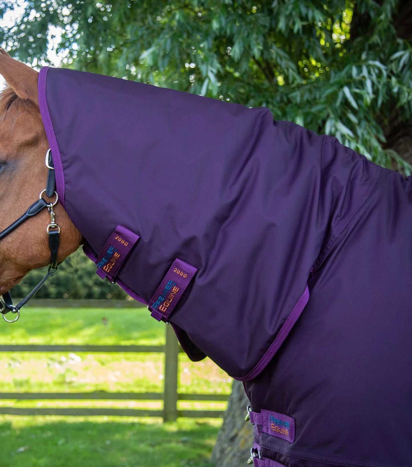Couverture d'extérieur PREMIER EQUINE "BUSTER 840D" Storm 420g Combo avec couvre-cou classique intégré
