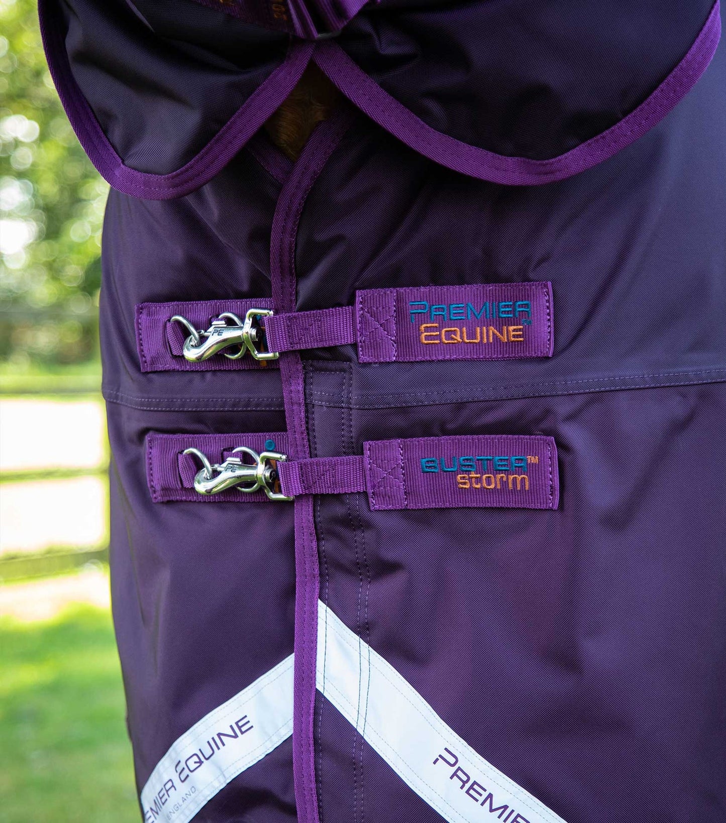 Couverture d'extérieur PREMIER EQUINE "BUSTER 840D" Storm 420g Combo avec couvre-cou classique intégré