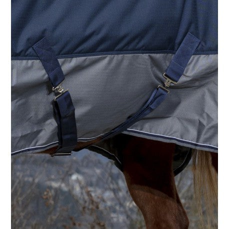 Couverture d'extérieur EQUITHÈME "TYREX 600D" COMBO 350g avec couvre-cou intégré