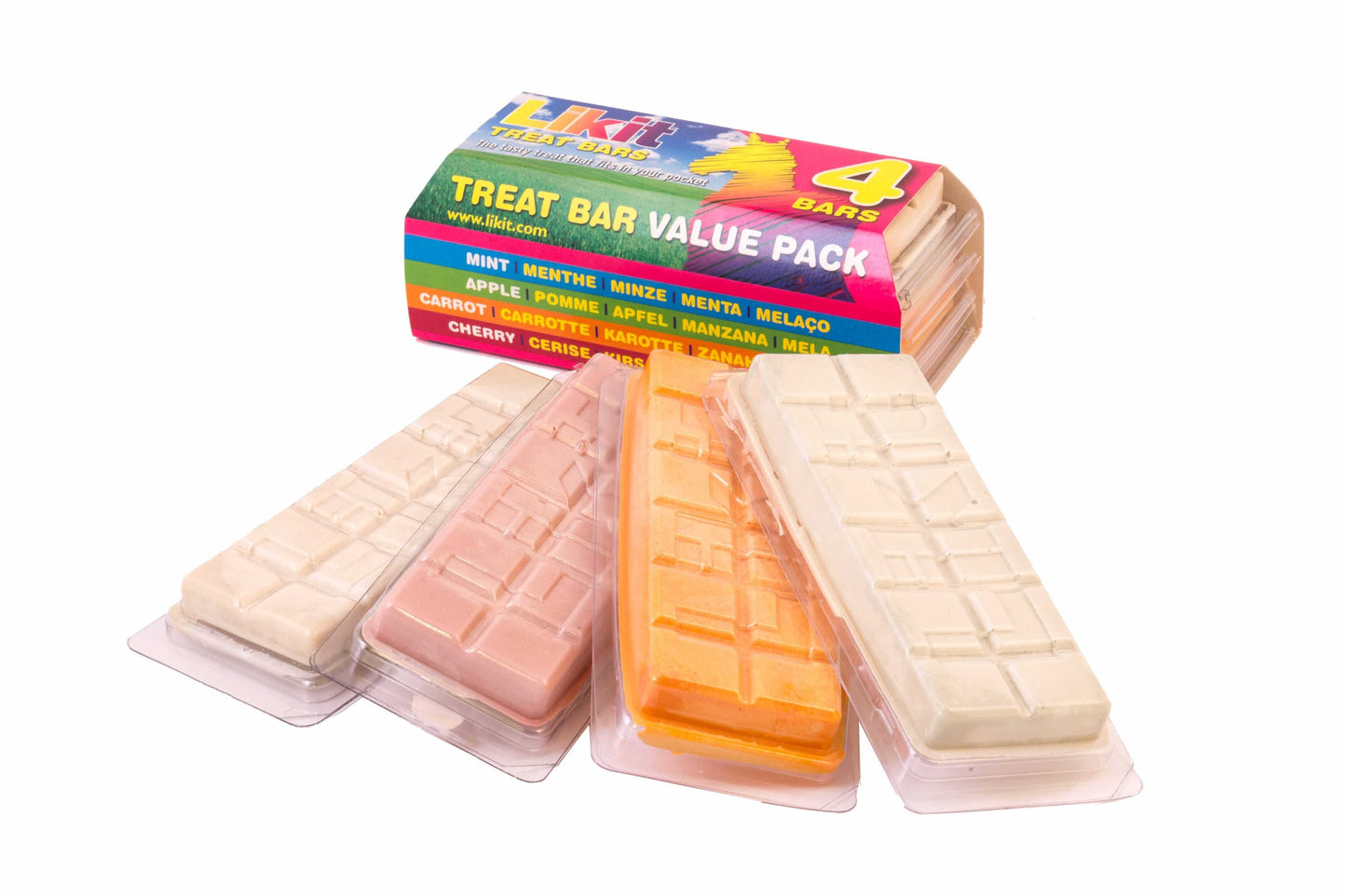 Présentoir friandises LIKIT : Lot de 9 paquets de 4 barres