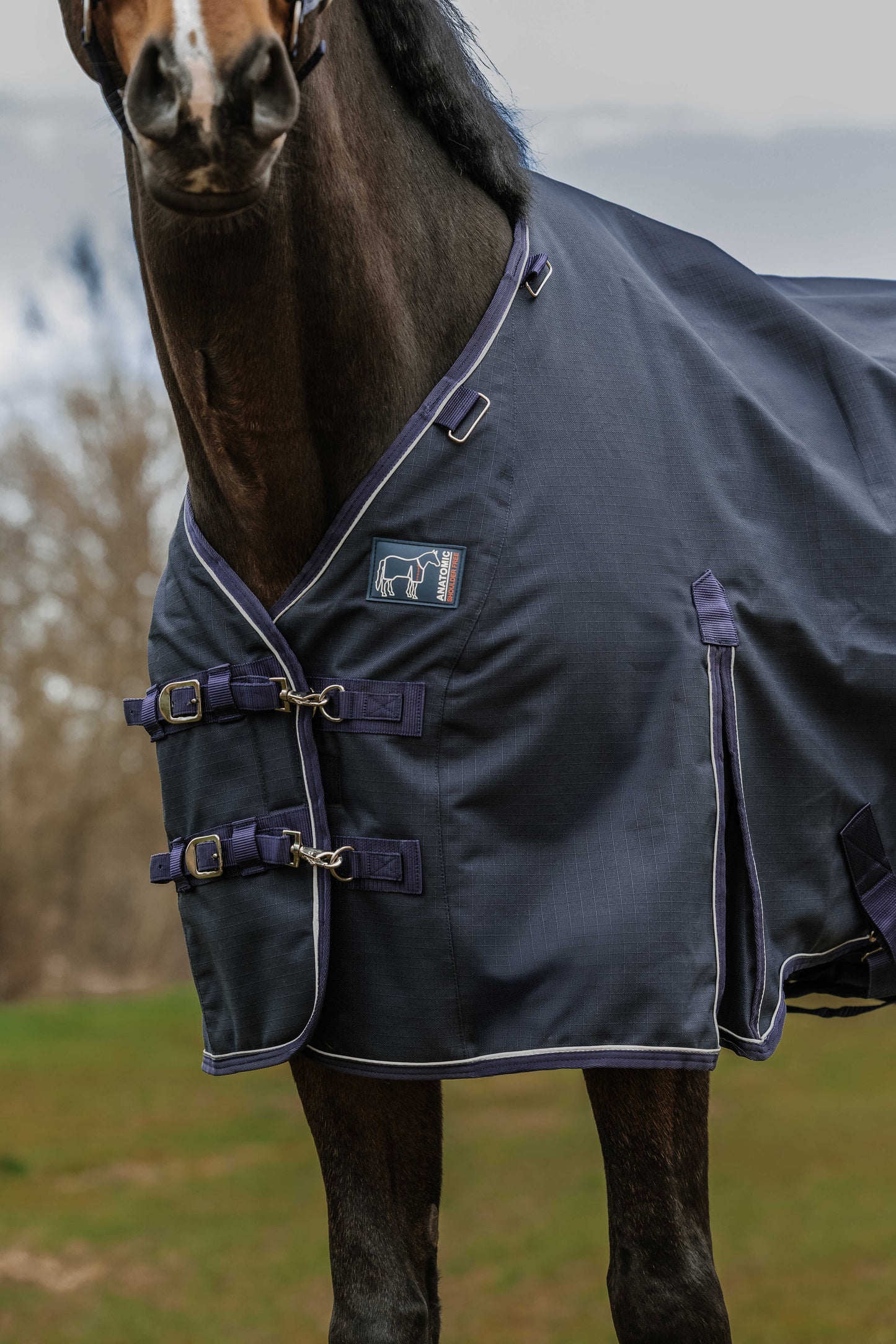Chemise d'extérieur EQUITHÈME - Anatomic combo 1200D 50g avec attaches pour couvre-cou amovible (non fourni)