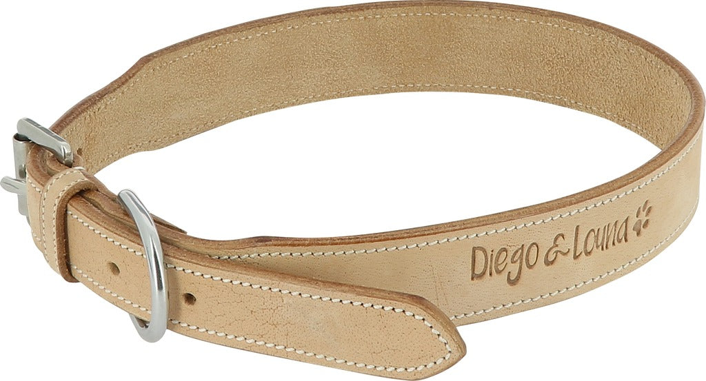 Collier en cuir naturel DIEGO & LOUNA, 5 tailles