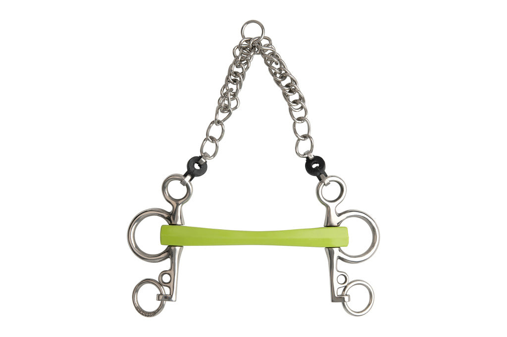 Mors pelham METALAB "FLEXI SOFT" droit, à branches courtes