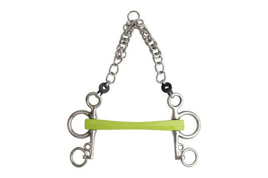 Mors pelham METALAB "FLEXI SOFT" droit, à branches courtes