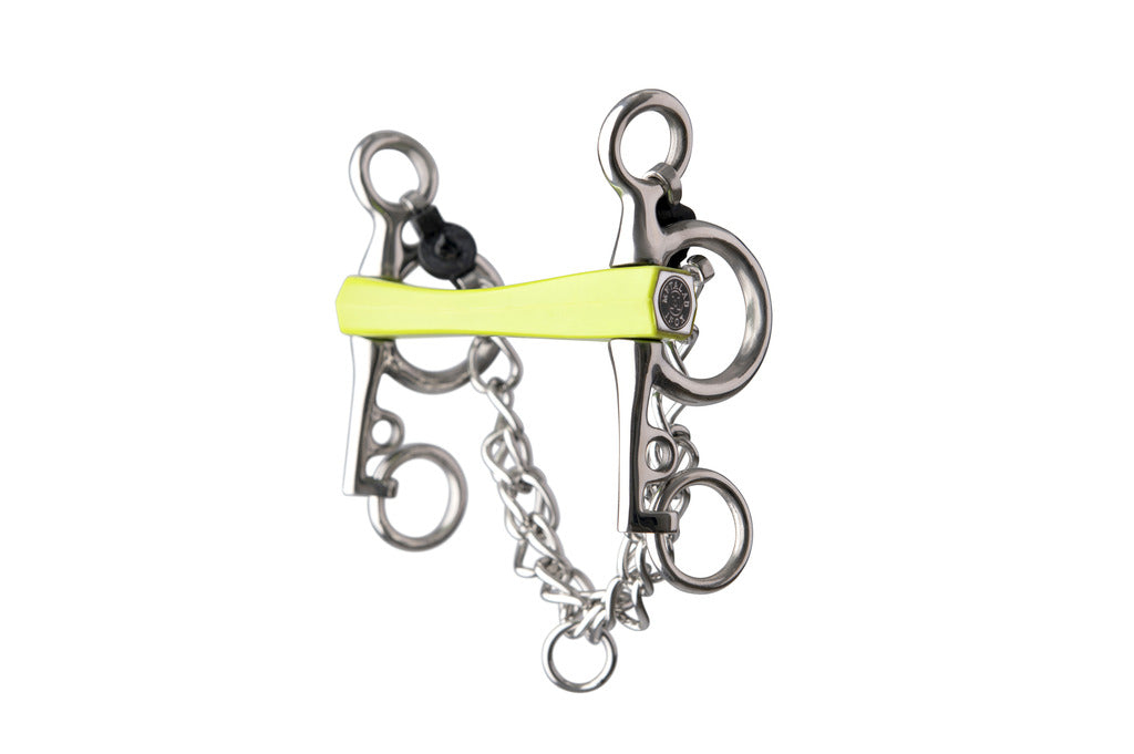 Mors pelham METALAB "FLEXI SOFT" droit, à branches courtes