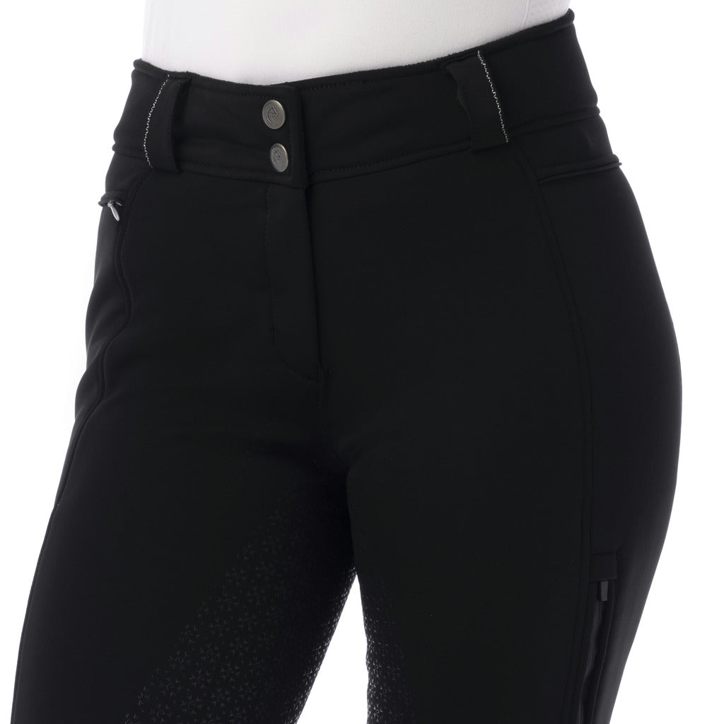 PANTALON SOFTSHELL EQUITHÈME "KITZBUHL", FOND SILICONE, femme