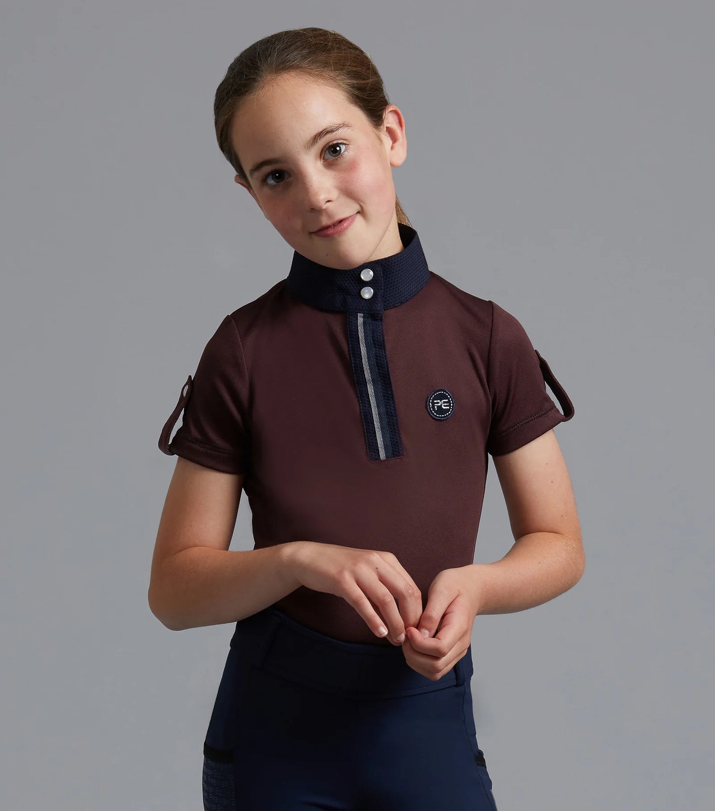 Haut d'équitation technique à manches courtes PREMIER EQUINE pour fille Mini Amia, 3 coloris