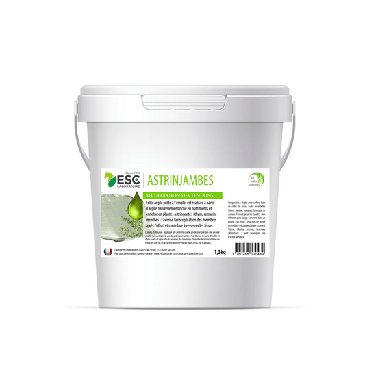 ASTRINJAMBES ESC - Argile cheval enrichie en huiles essentielles – Récupération et engorgement tendons