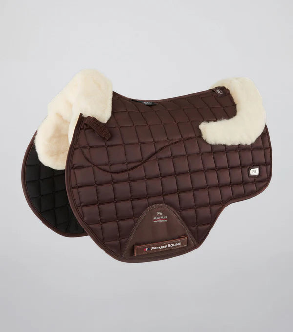 Tapis de saut PREMIER EQUINE Atlantis Close Contact GP/Jump, en satin et demi-doublé en laine merinos