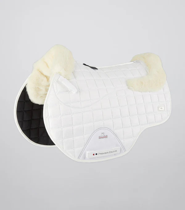 Tapis de saut PREMIER EQUINE Atlantis Close Contact GP/Jump, en satin et demi-doublé en laine merinos