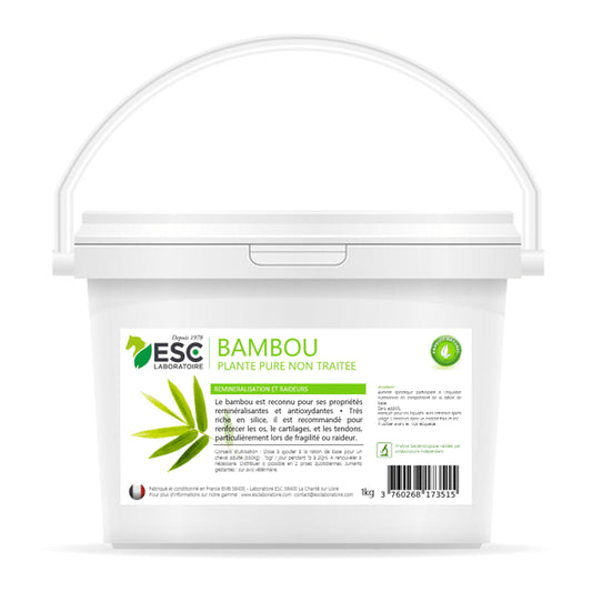 BAMBOU ESC – Reminéralisation et raideurs cheval – Plante pure