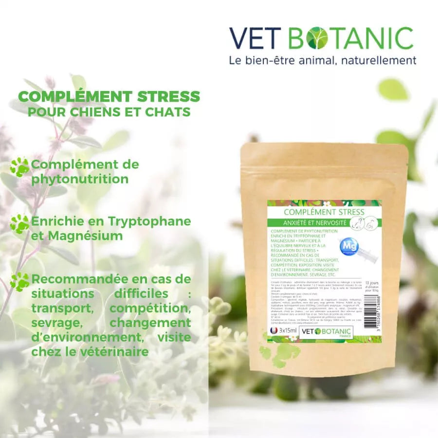 COMPLEMENT ANTI STRESS CHIEN ET CHAT – 3 seringues de 15 ml - Anxiété et nervosité