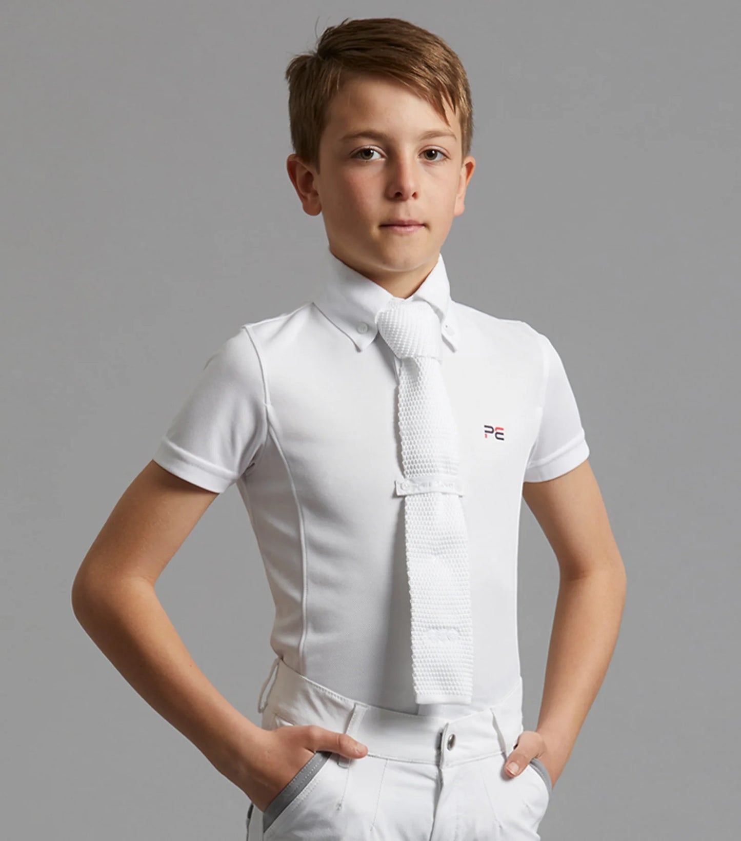 Chemise de concours à manches courtes PREMIER EQUINE pour garçon Mini Antonio, 2 coloris