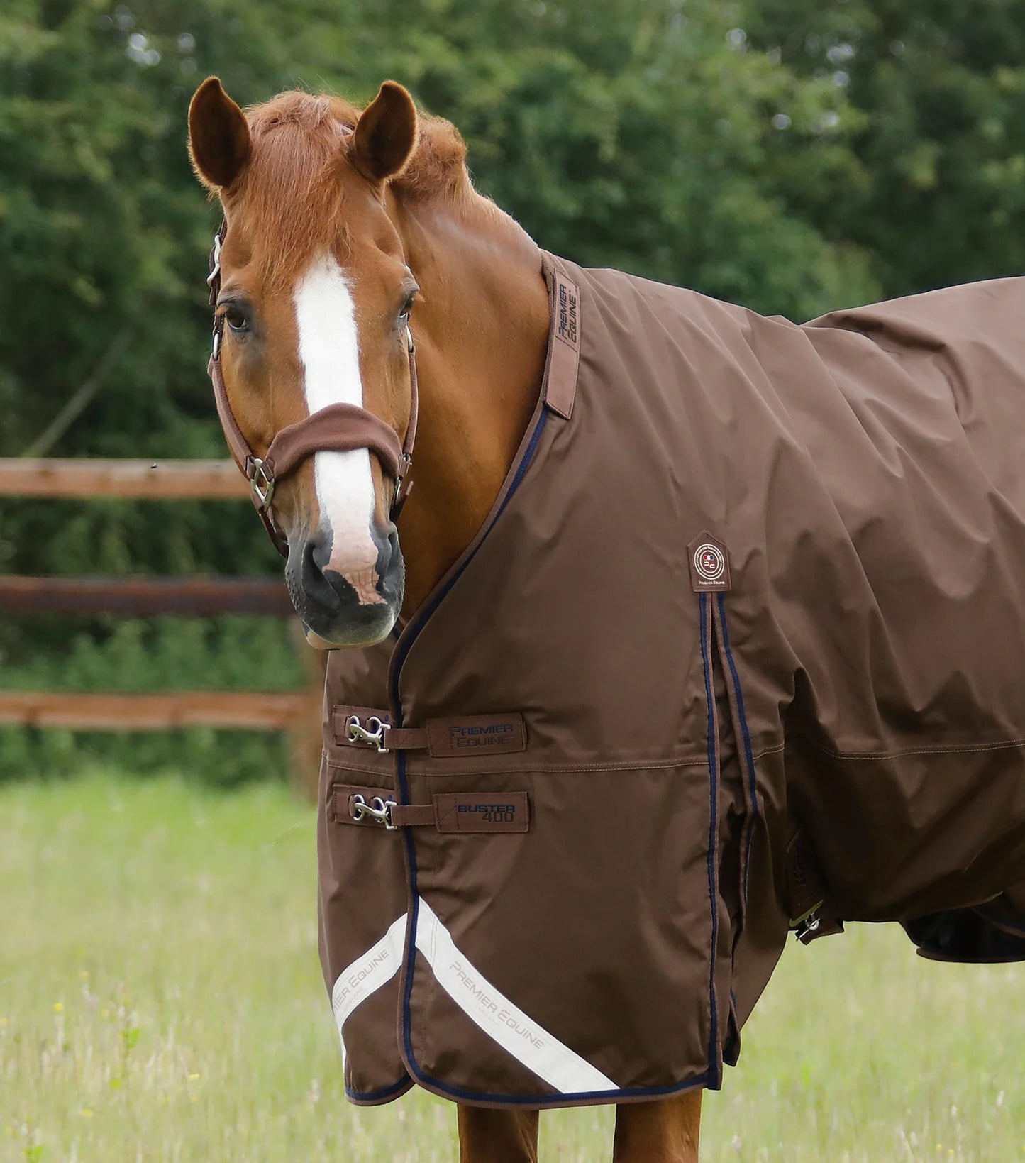 Couverture d'extérieur PREMIER EQUINE "BUSTER 840D" 400g avec couvre-cou ajusté amovible