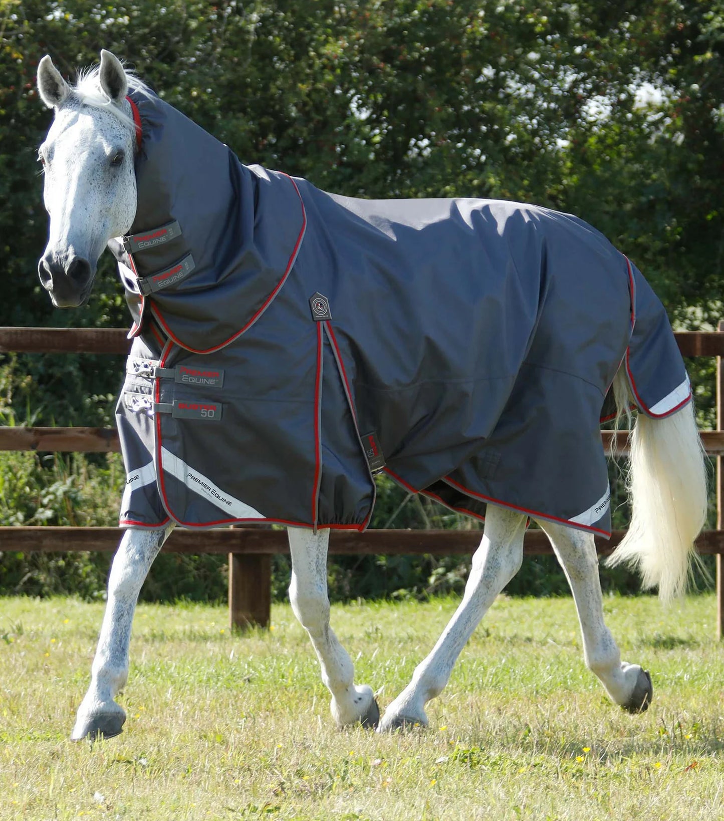 Couverture d'extérieur PREMIER EQUINE "BUSTER 840D" 50g avec couvre-cou ajusté amovible