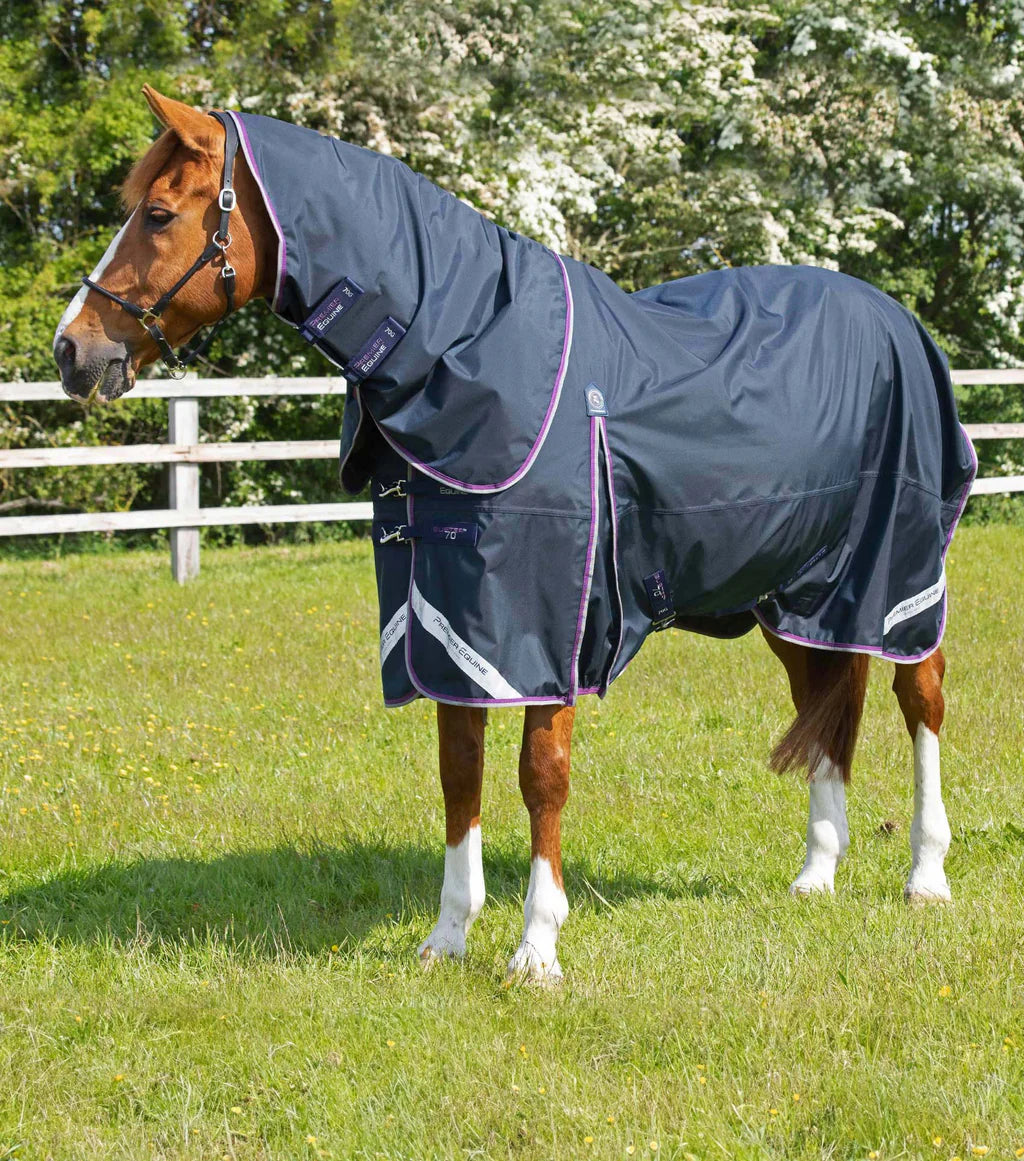 Couverture d'extérieur PREMIER EQUINE "BUSTER 840D" 70g avec couvre-cou classique amovible