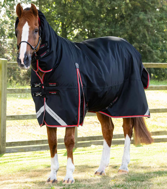 Couverture d'extérieur PREMIER EQUINE "BUSTER 840D" Storm 400g Combo avec couvre-cou ajusté intégré