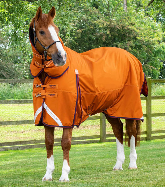 Couverture d'extérieur PREMIER EQUINE "BUSTER 840D" Storm 200g Combo avec couvre-cou classique intégré