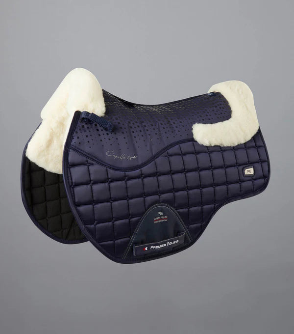 Tapis de saut PREMIER EQUINE Capella Close Contact GP/Jump, antidérapant, en satin et laine merinos