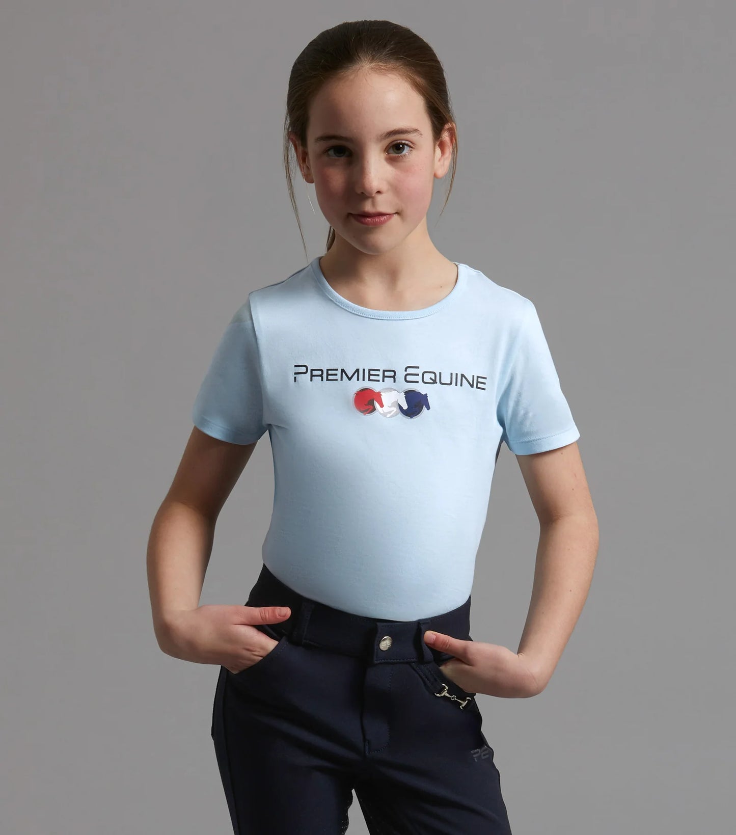 T-shirt d'équitation en coton PREMIER EQUINE pour filles Chiaro, 4 coloris