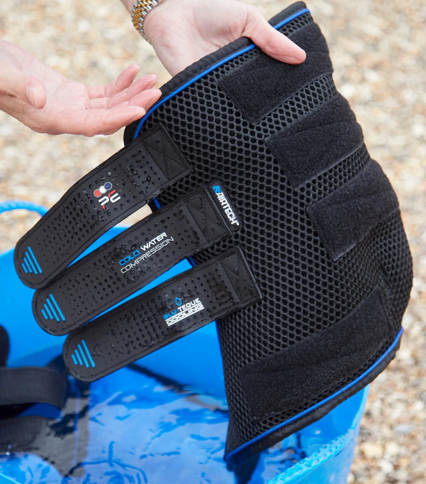 Guêtres de compression refroidissantes PREMIER EQUINE "Cold Water"