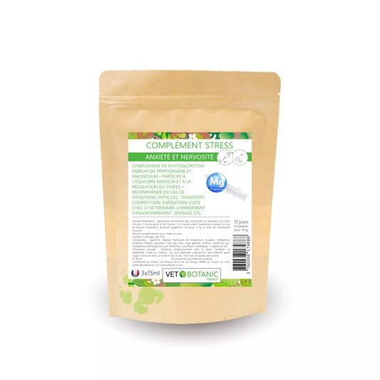 COMPLEMENT ANTI STRESS CHIEN ET CHAT – 3 seringues de 15 ml - Anxiété et nervosité