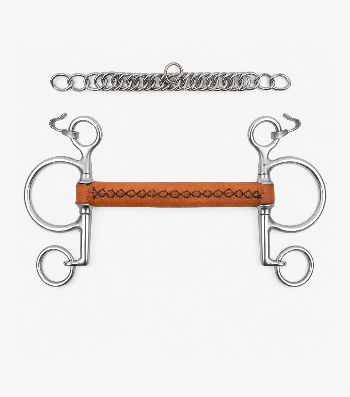 Pelham droit courtes branches en cuir