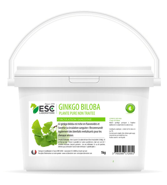 GINKGO BILOBA ESC – Bien-être cheval et circulation sanguine – Plante pure