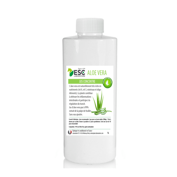 JUS D’ALOE VERA ESC – Source de nombreux nutriments – Bien-être digestif cheval