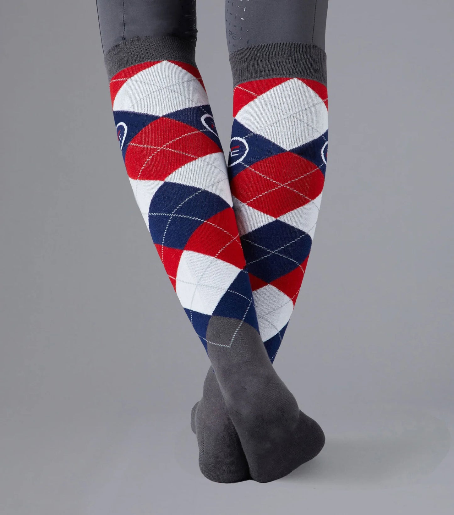 Chaussettes d'équitation PREMIER EQUINE junior 4 saisons Classic Check ( 2 paires)