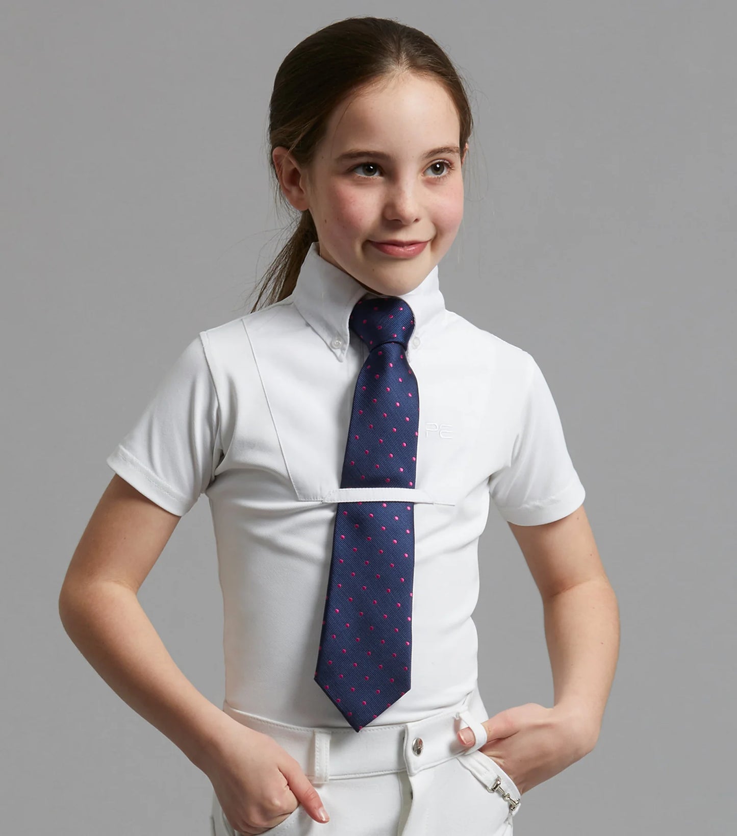 Chemise de concours à manches courtes PREMIER EQUINE pour filles Luciana, 2 coloris