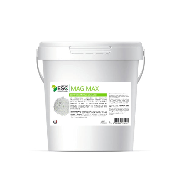 MAG MAX ESC – Magnésium marin, vit B6 et taurine – Défatiguant musculaire cheval