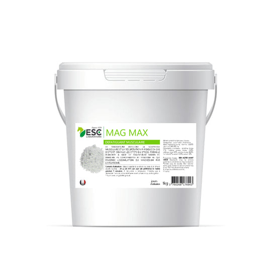 MAG MAX ESC – Magnésium marin, vit B6 et taurine – Défatiguant musculaire cheval