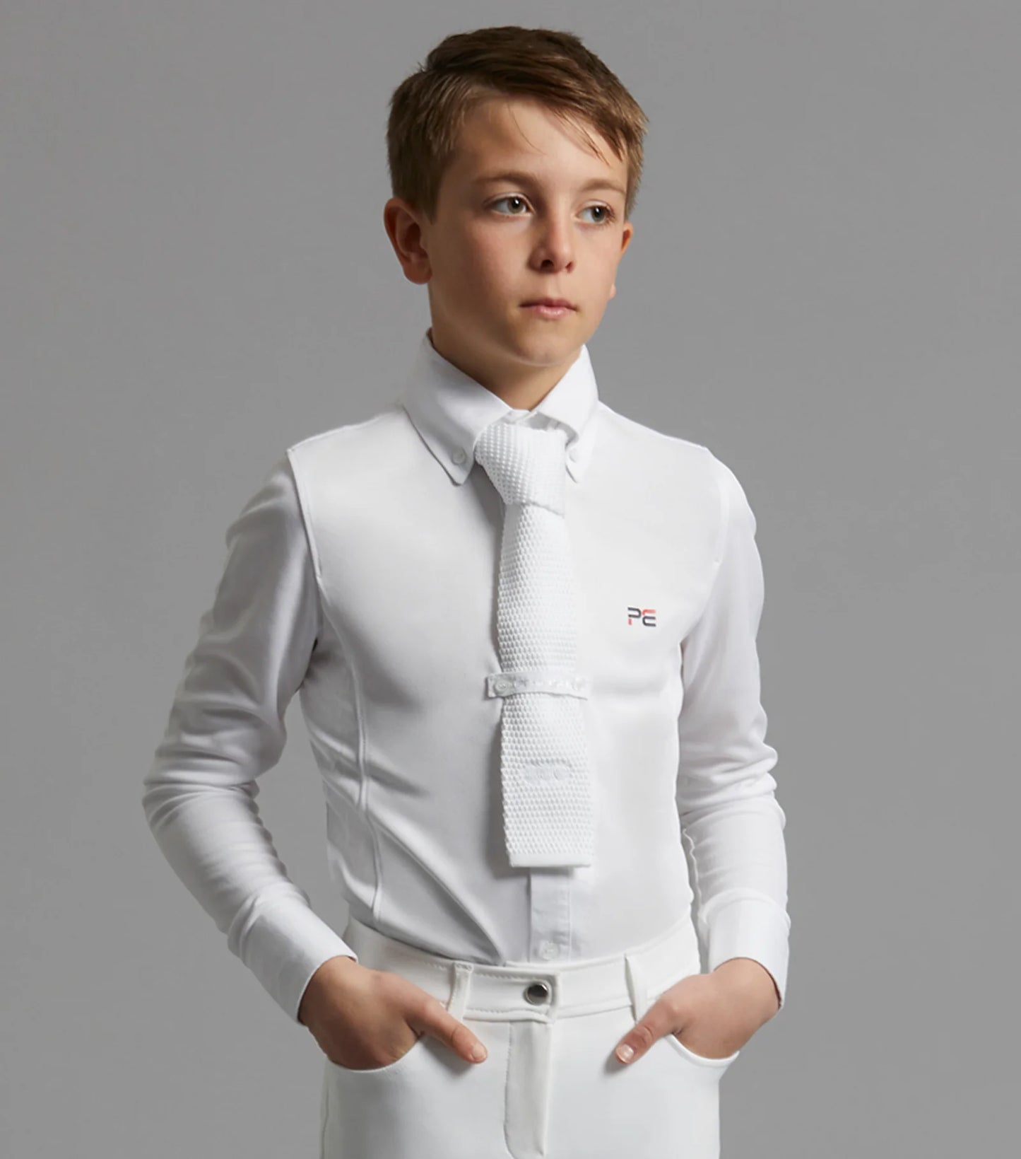 Chemise de concours à manches longues PREMIER EQUINE pour garçon Mini Giulio, 2 coloris