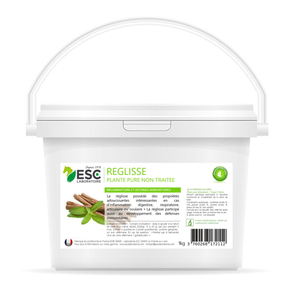 REGLISSE ESC – Estomac et respiration cheval – Plante pure