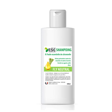 SHAMPOING FLY NEUTRAL ESC – Soin nettoyant odorant insectes cheval – Enrichi en huiles essentielles