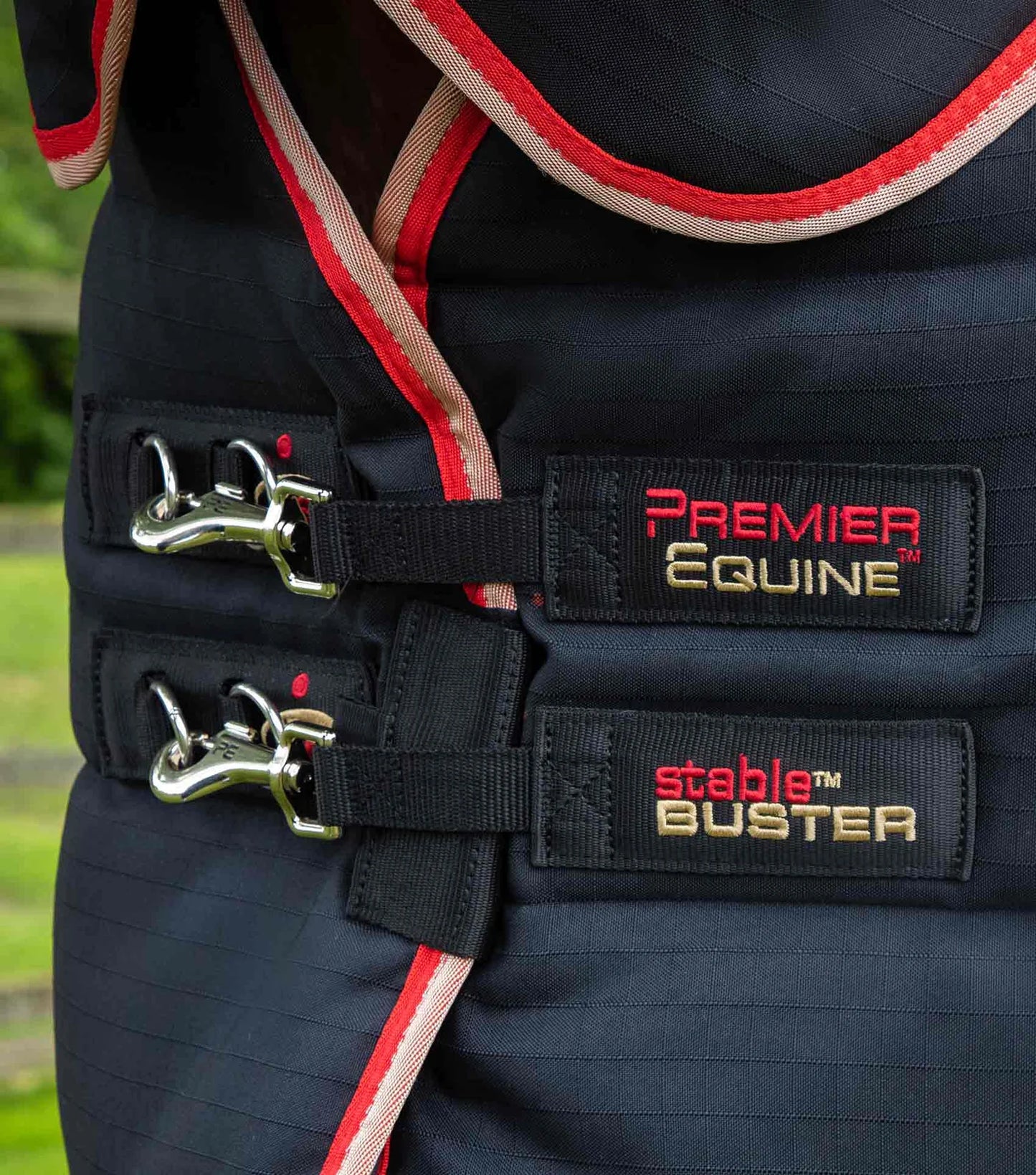 Couverture d'écurie PREMIER EQUINE Stable Buster 1000D 200g avec couvre-cou amovible