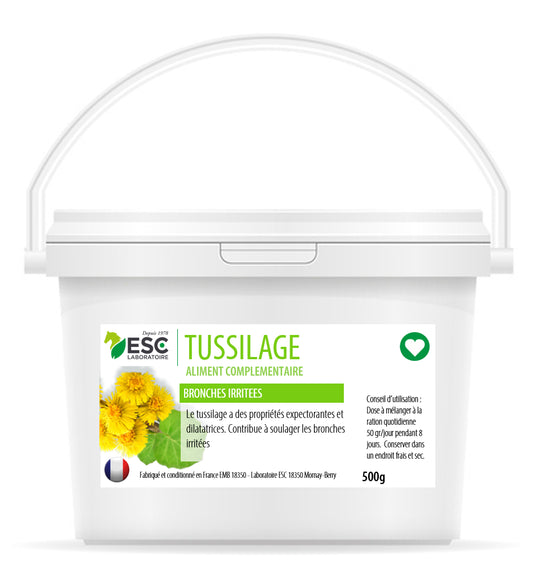 TUSSILAGE ESC – Respiration et encombrement des bronches cheval – Plante pure