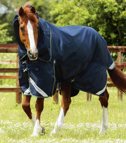Couverture d'extérieur PREMIER EQUINE "TITAN 1680D" 40g avec couvre-cou ajusté amovible