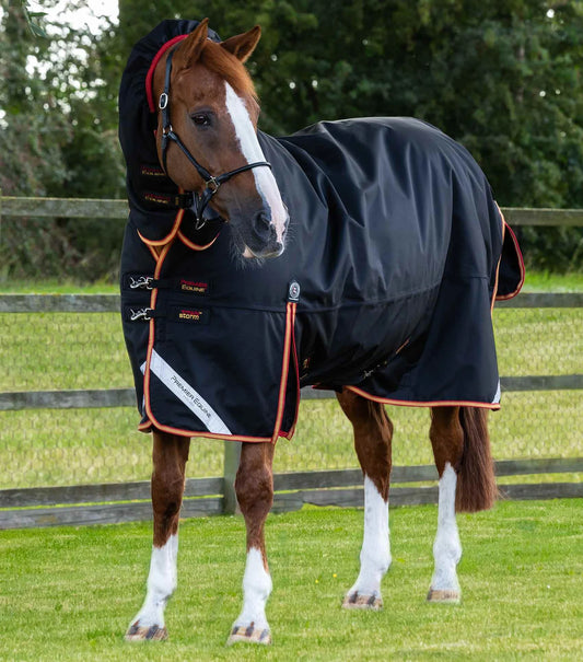 Couverture d'extérieur PREMIER EQUINE "TITAN 1680D" Storm 450g Combo avec couvre-cou ajusté intégré