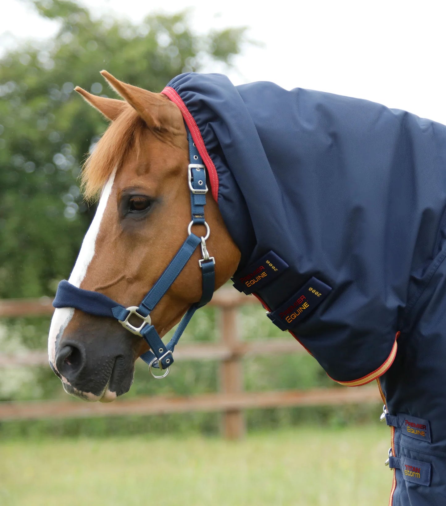 Couverture d'extérieur PREMIER EQUINE "TITAN 1680D" Storm 450g Combo avec couvre-cou ajusté intégré