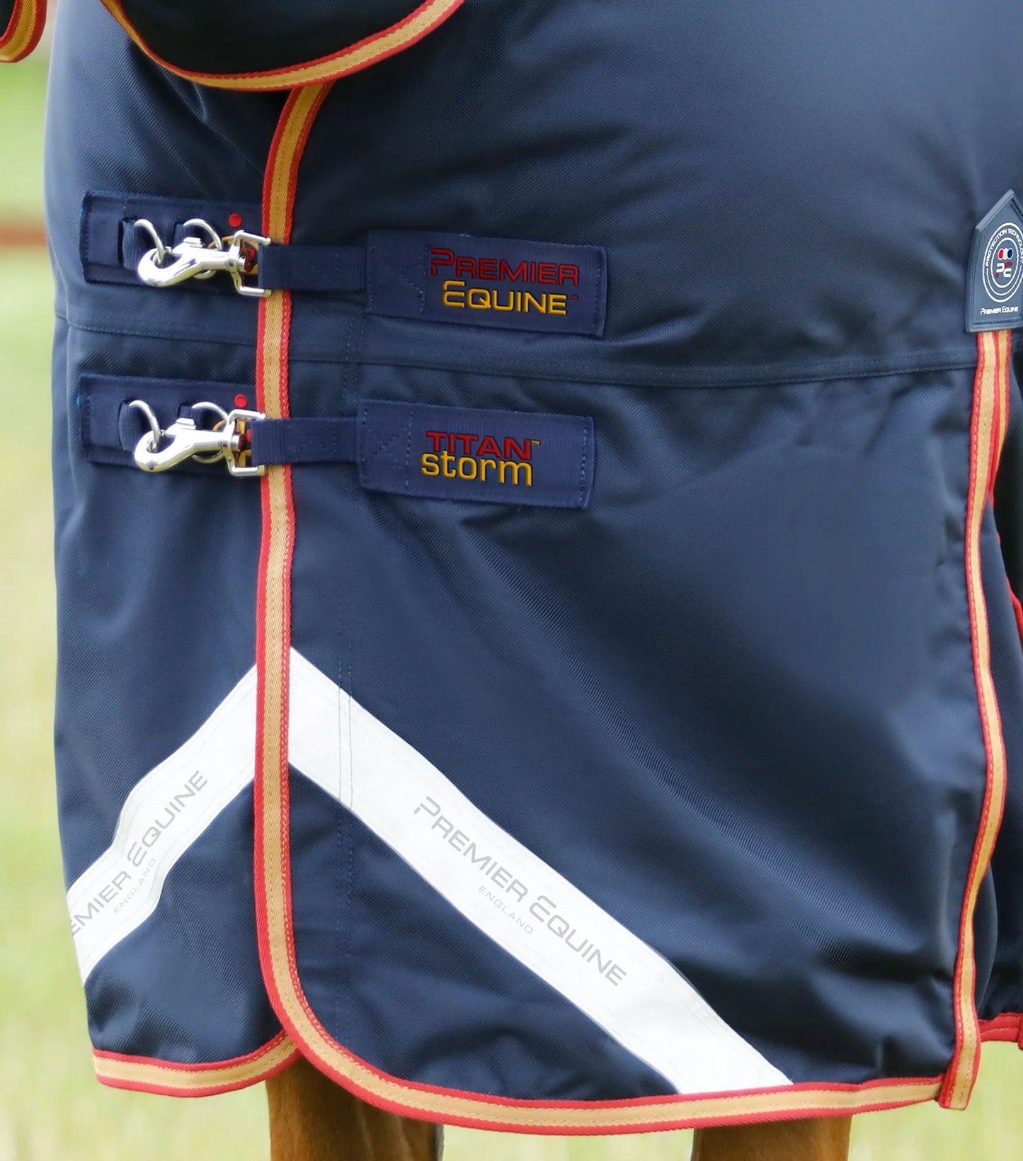 Couverture d'extérieur PREMIER EQUINE "TITAN 1680D" Storm 450g Combo avec couvre-cou ajusté intégré