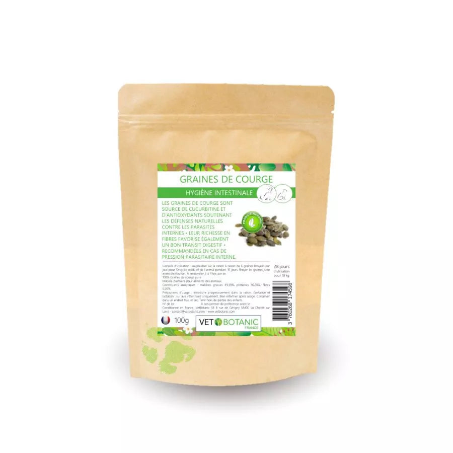 GRAINES DE COURGE pures – Hygiène intestinale chiens et chats